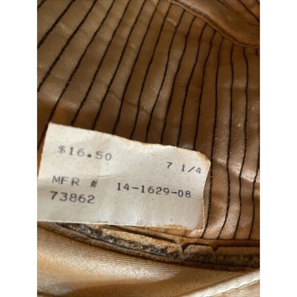 Resistol Brown Gold Fedora Hat Wool Tweed Size 7 1/4 USA - Picture 8 of 10